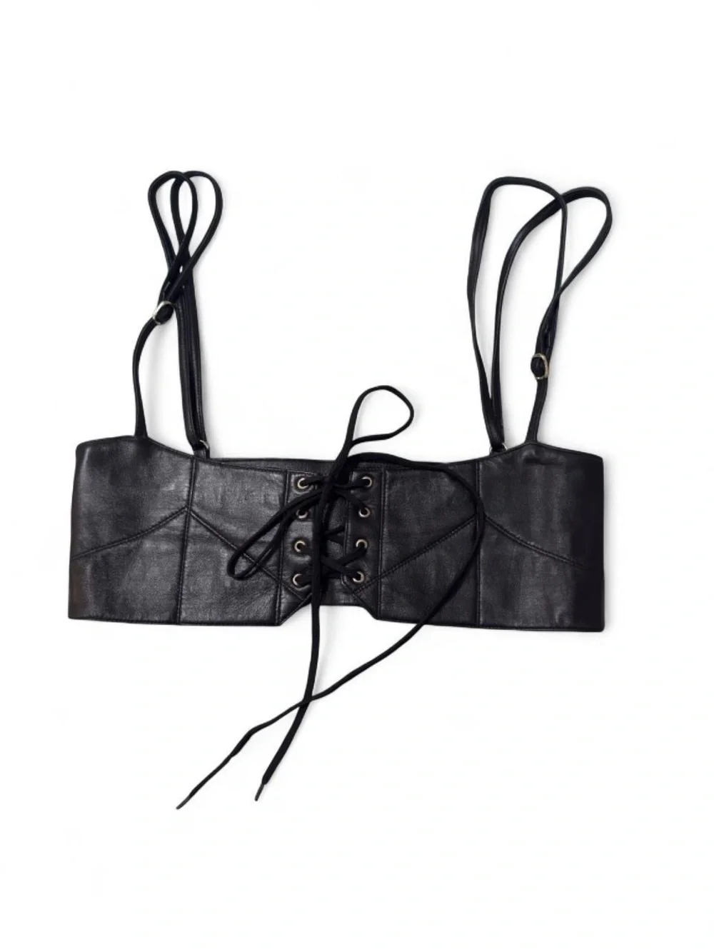 Leather Corset Belt with Straps